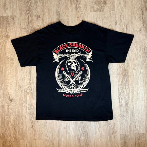 Black Sabbath The End World Tour T-Shirt Obey Design Black Size Extra Large - Picture 1 of 4